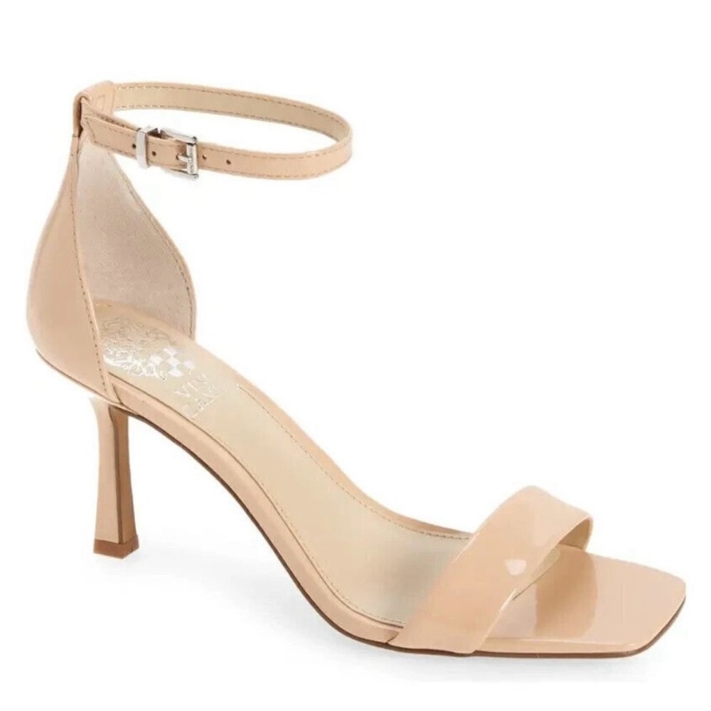 Vince Camuto Enella nude patent sandals